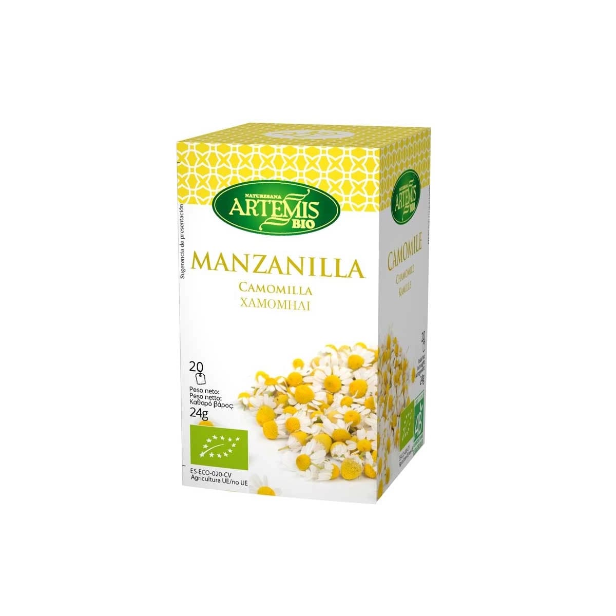 Manzanilla 20 filtros Bio Artemis