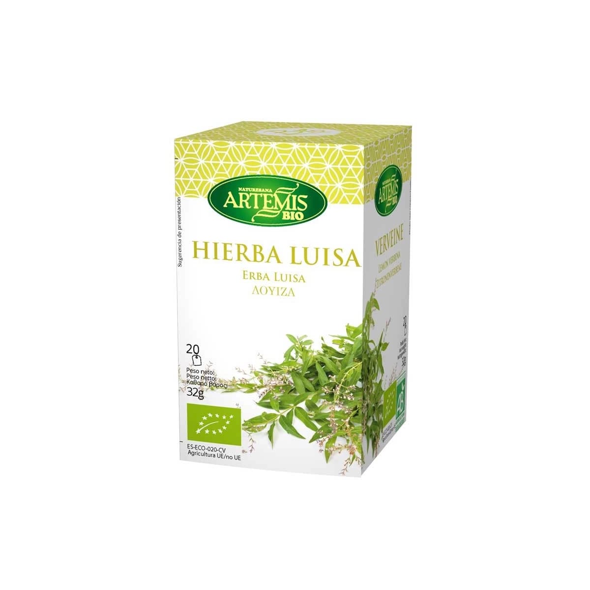 Hierbaluisa 20 filtros Artemis