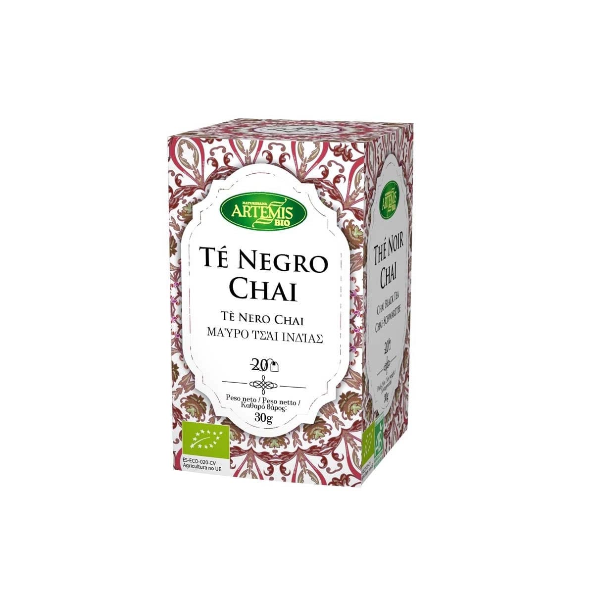 Te Negro Chai Bio 20 filtros Artemis