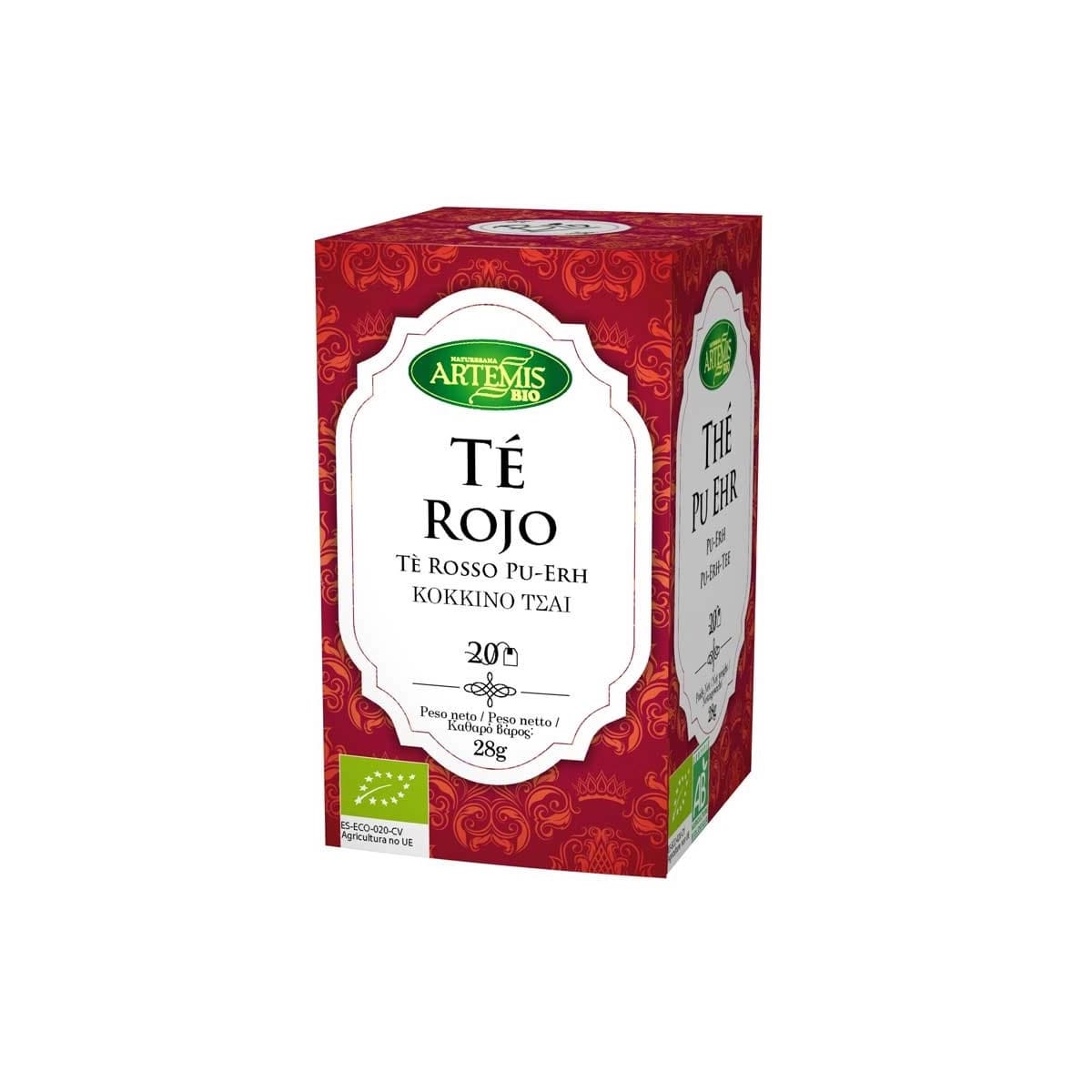 Te rojo pu erh 20 filtros Artemis
