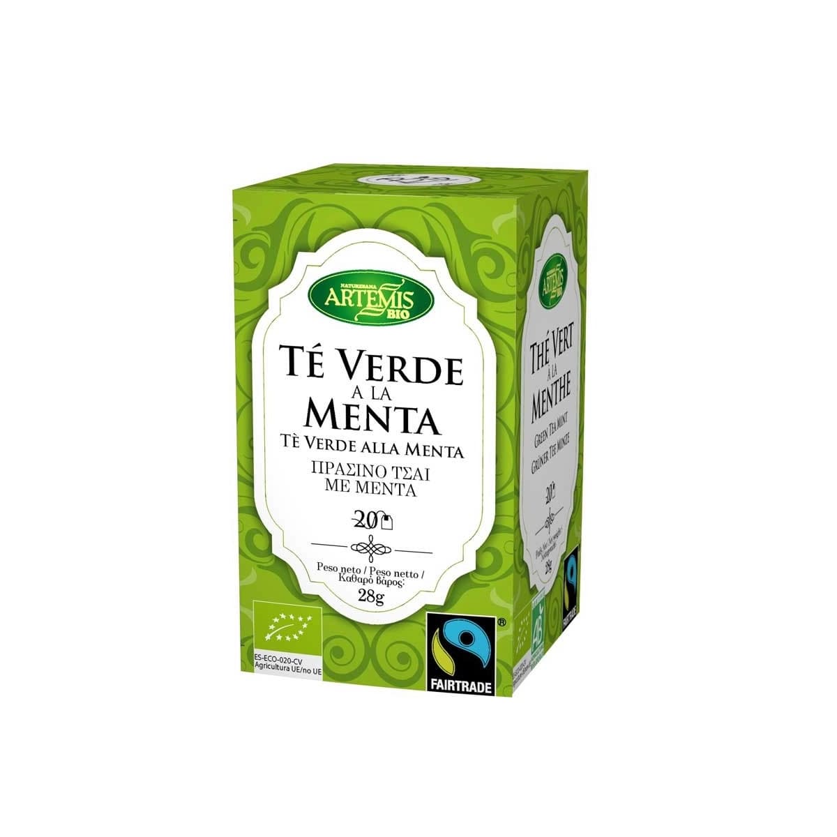 Te verde con menta Bio 20 filtros Artemis