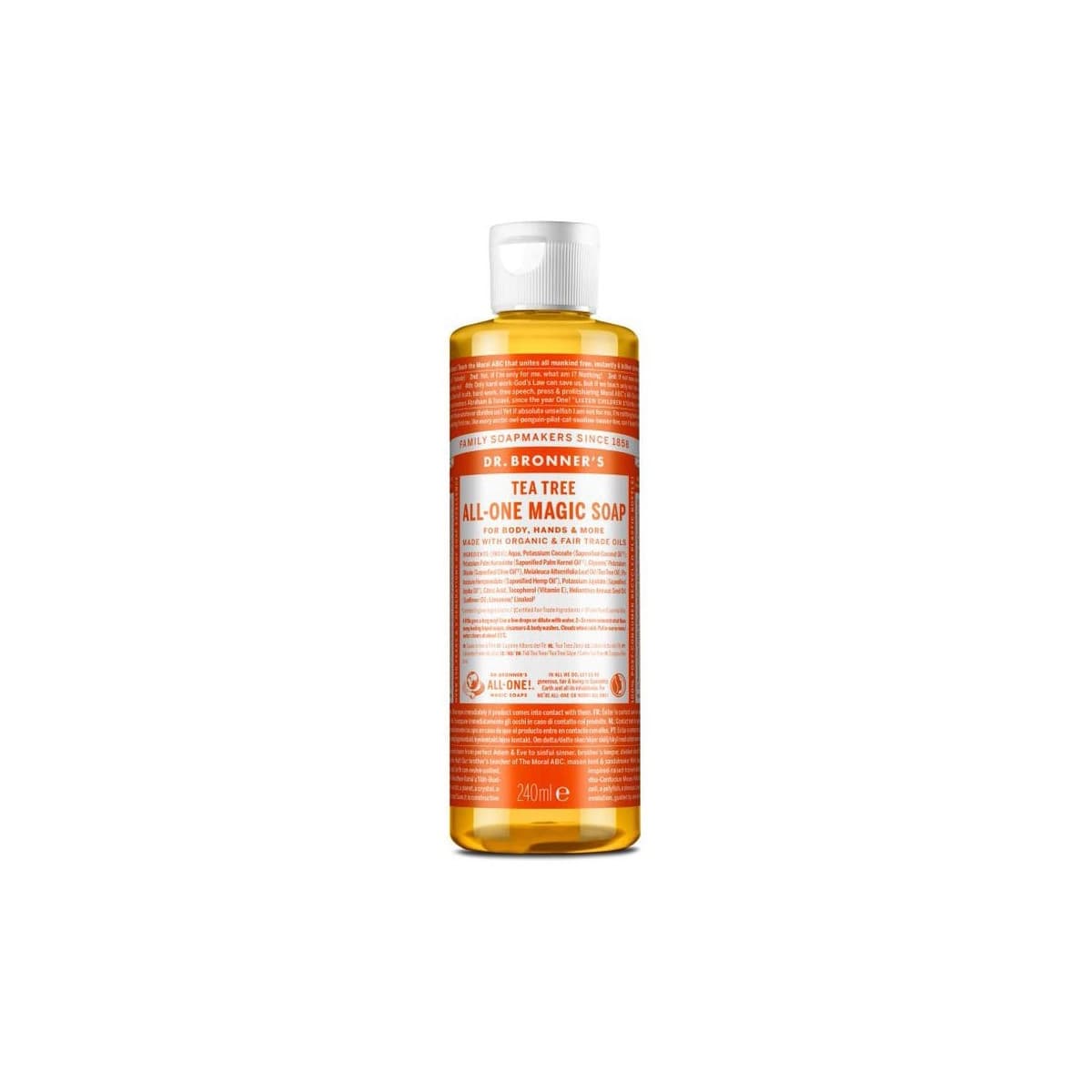 Jabon liquido arbol del te bio 240ml Dr. Bronner's