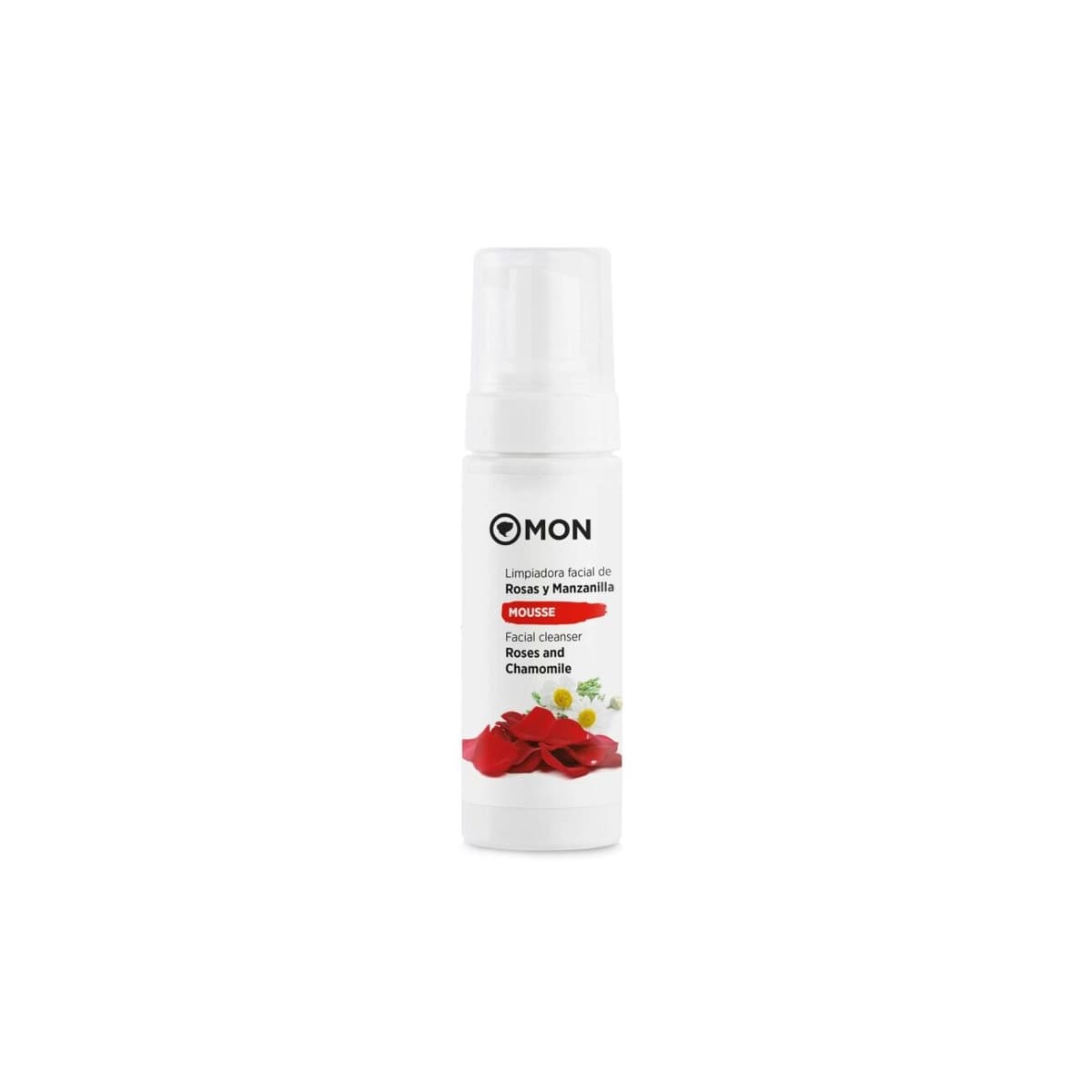 Mousse limpiador facial de rosa y manzanilla 150ml MON