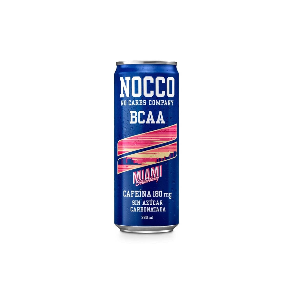 Bebida energetica Miami Strawberry-Fresa con BCAA 330ml Nocco