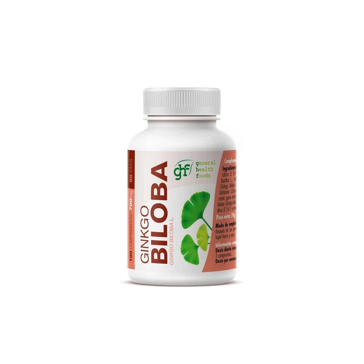 Ginkgo biloba 700mg 100 comprimidos GHF