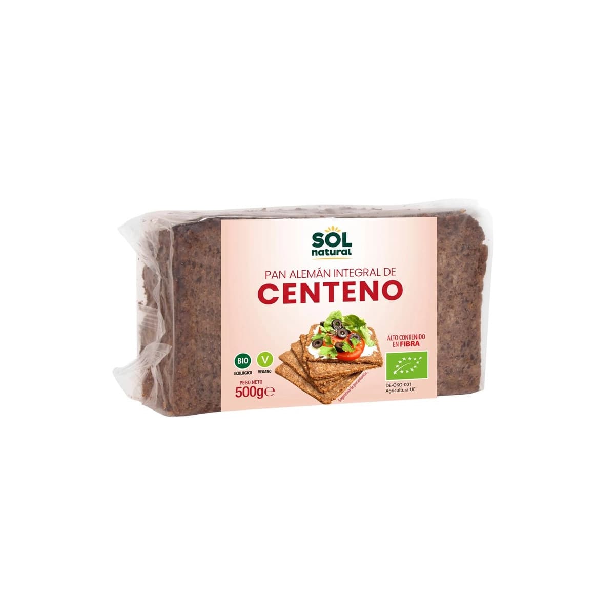 Pan aleman centeno integral bio 500g Sol natural