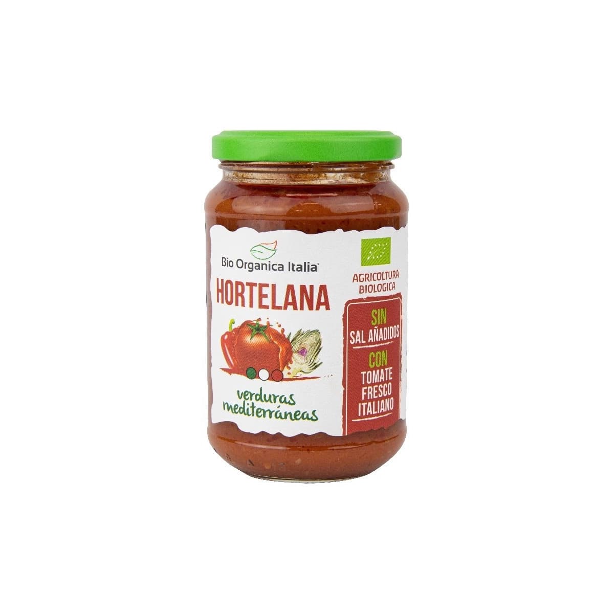 Salsa de tomate hortelana con verduras mediterraneas Bio 325ml Organica Italia