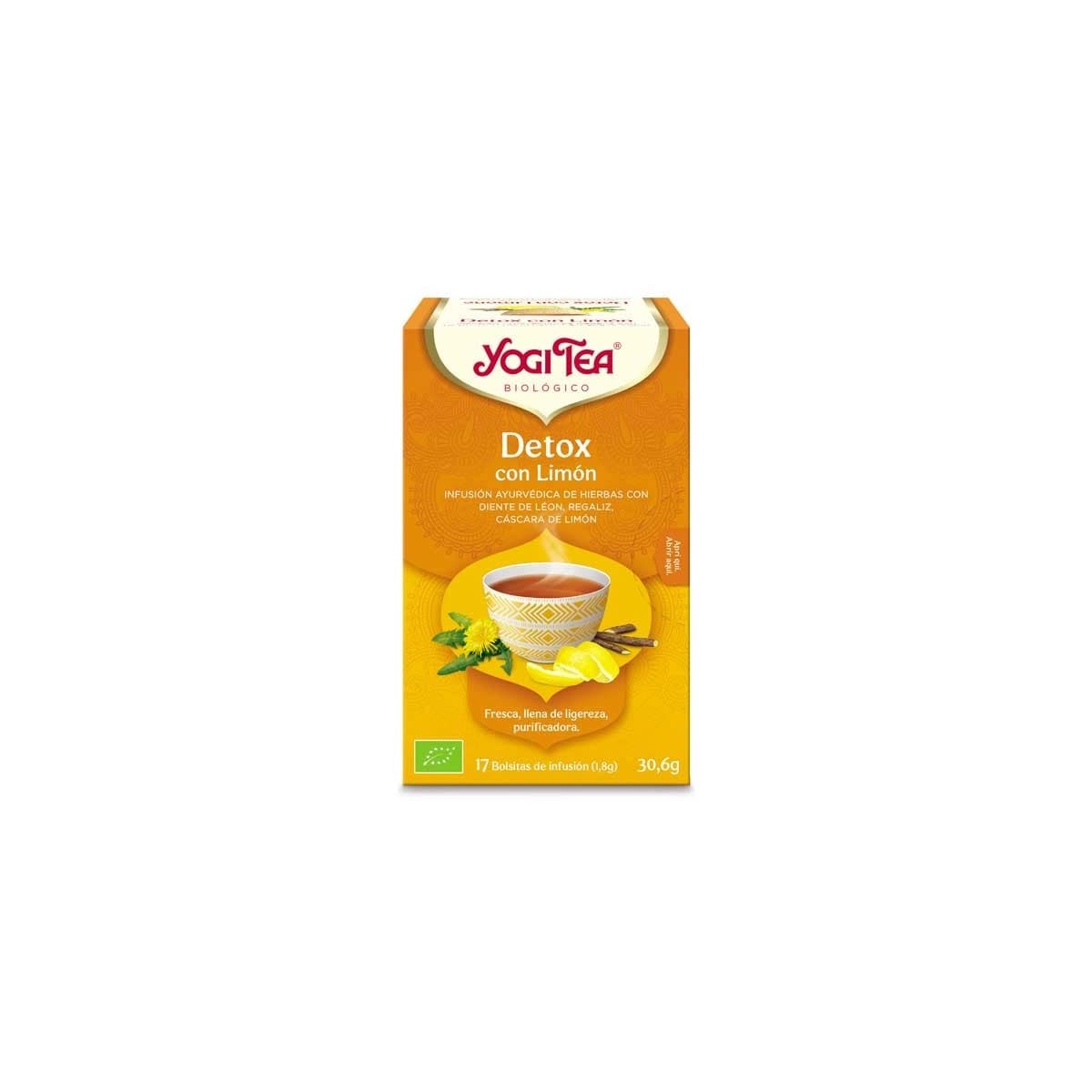 Yogi Tea Detox con limon 17 filtros BIO