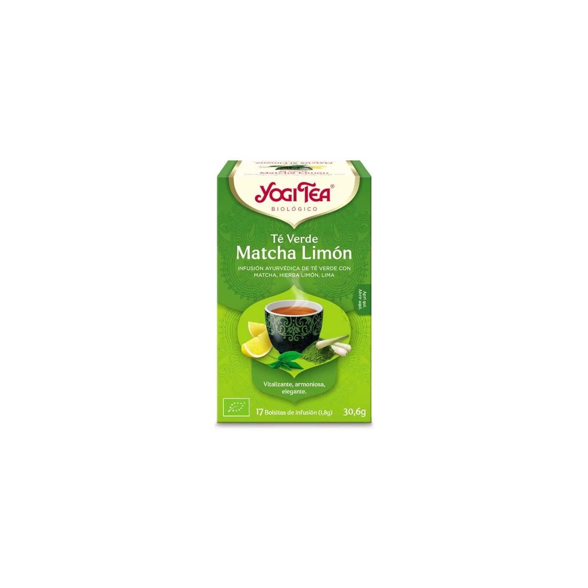 Yogi Tea Te verde Matcha Limon 17 filtros BIO