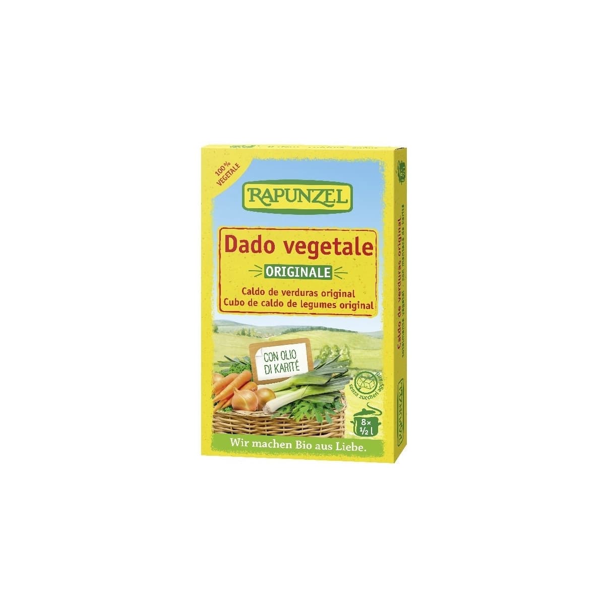 Caldo de verduras bio 8 cubitos Rapunzel