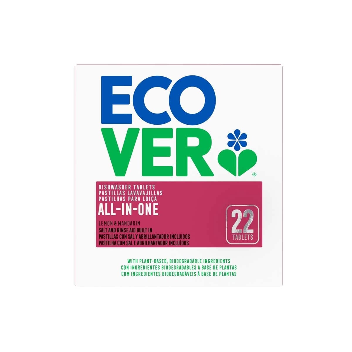 Lavavajillas maquina all-in-one 22 tabletas Ecover