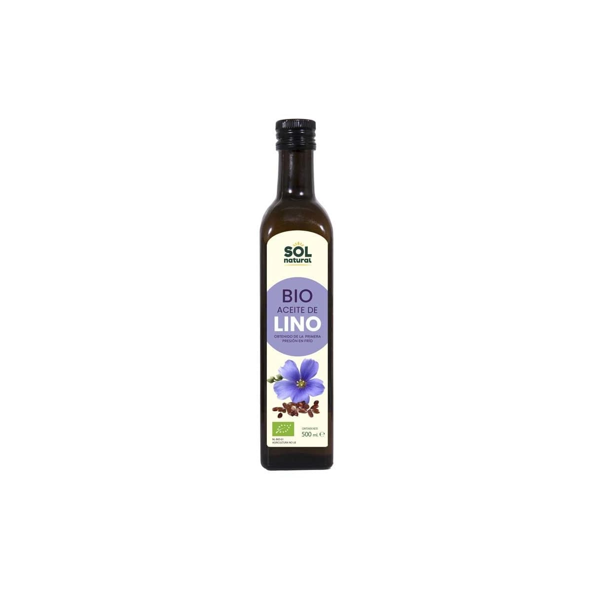 Aceite de lino bio 500ml Sol Natural