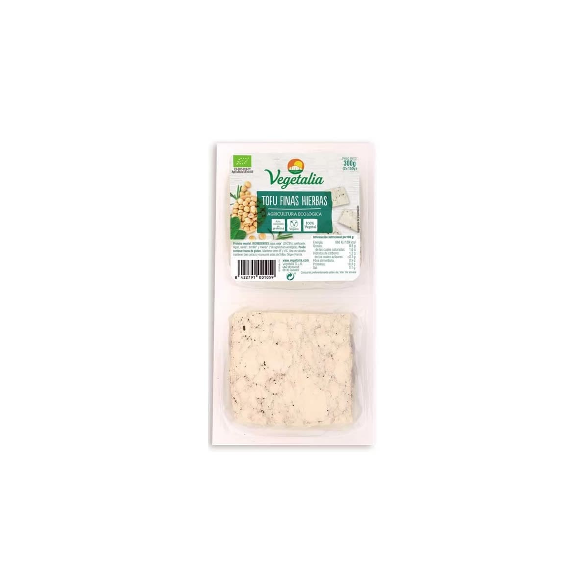 Tofu fresco a las finas hierbas bio 2x150g Vegetalia