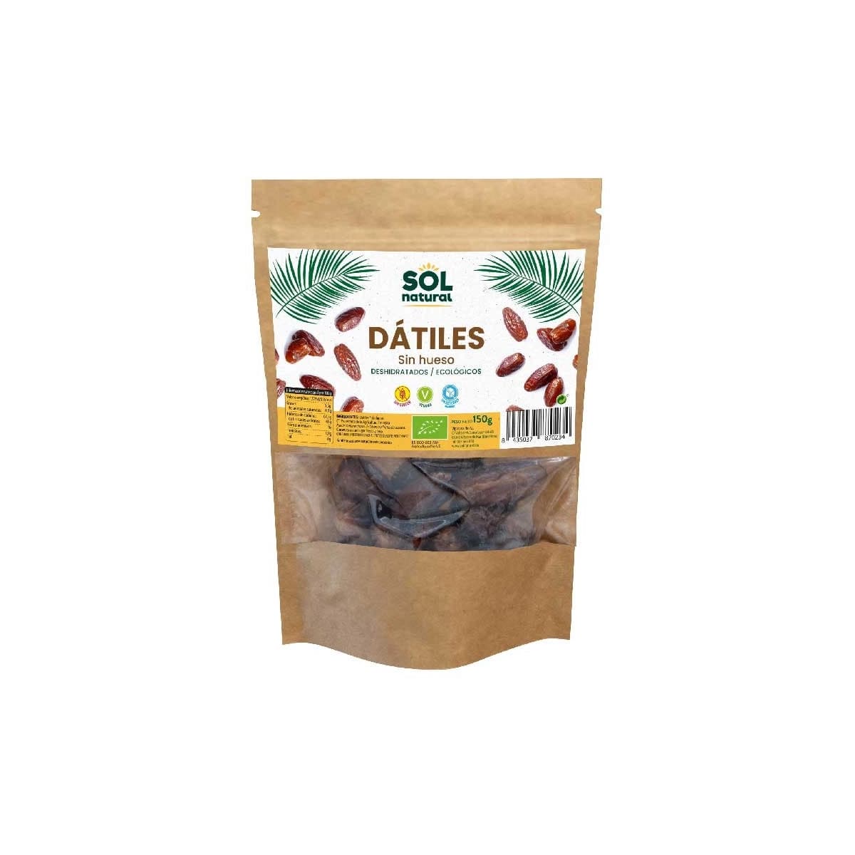 Datiles sin hueso Bio 150g Sol Natural