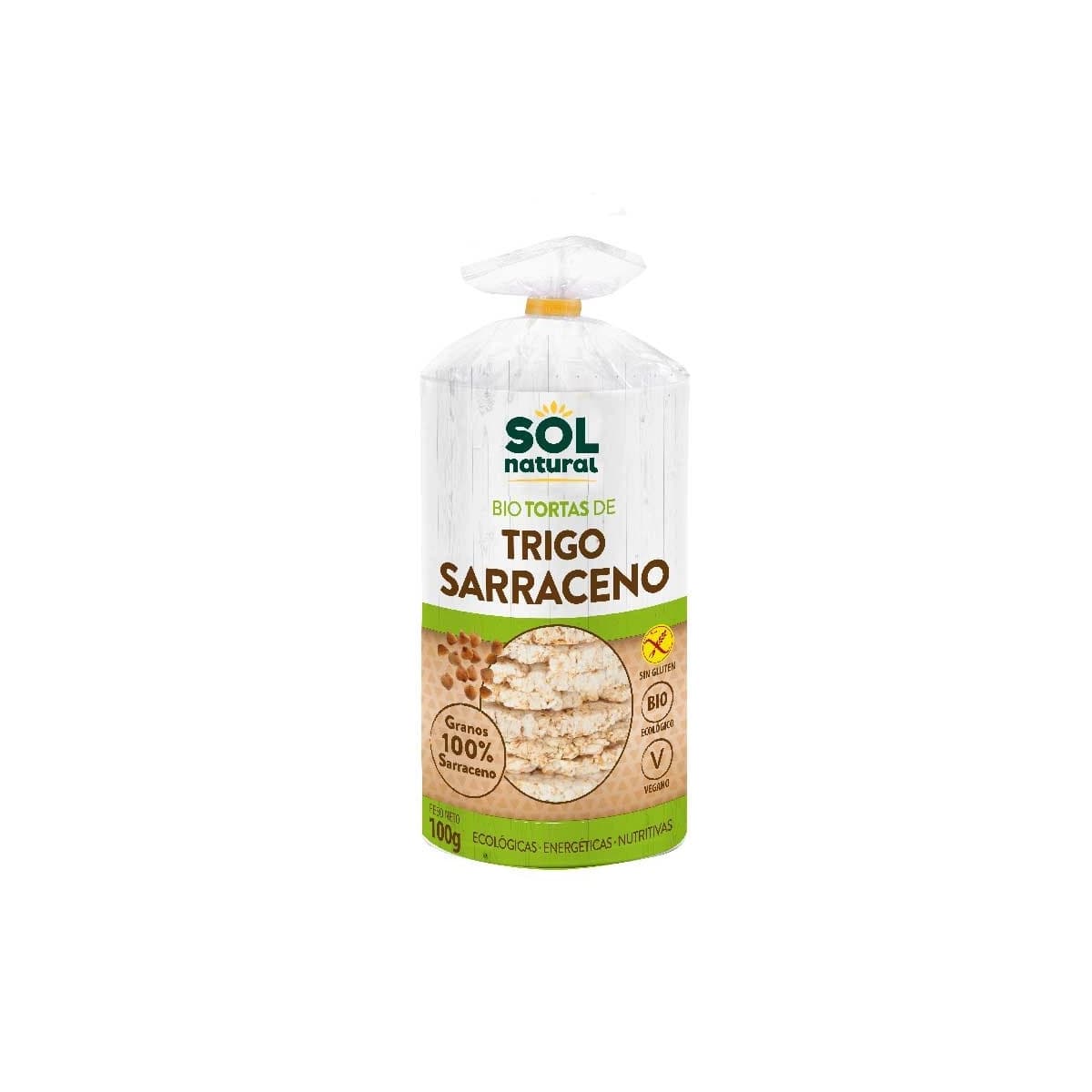Tortas de trigo sarraceno s/gluten bio 100g Sol Natural