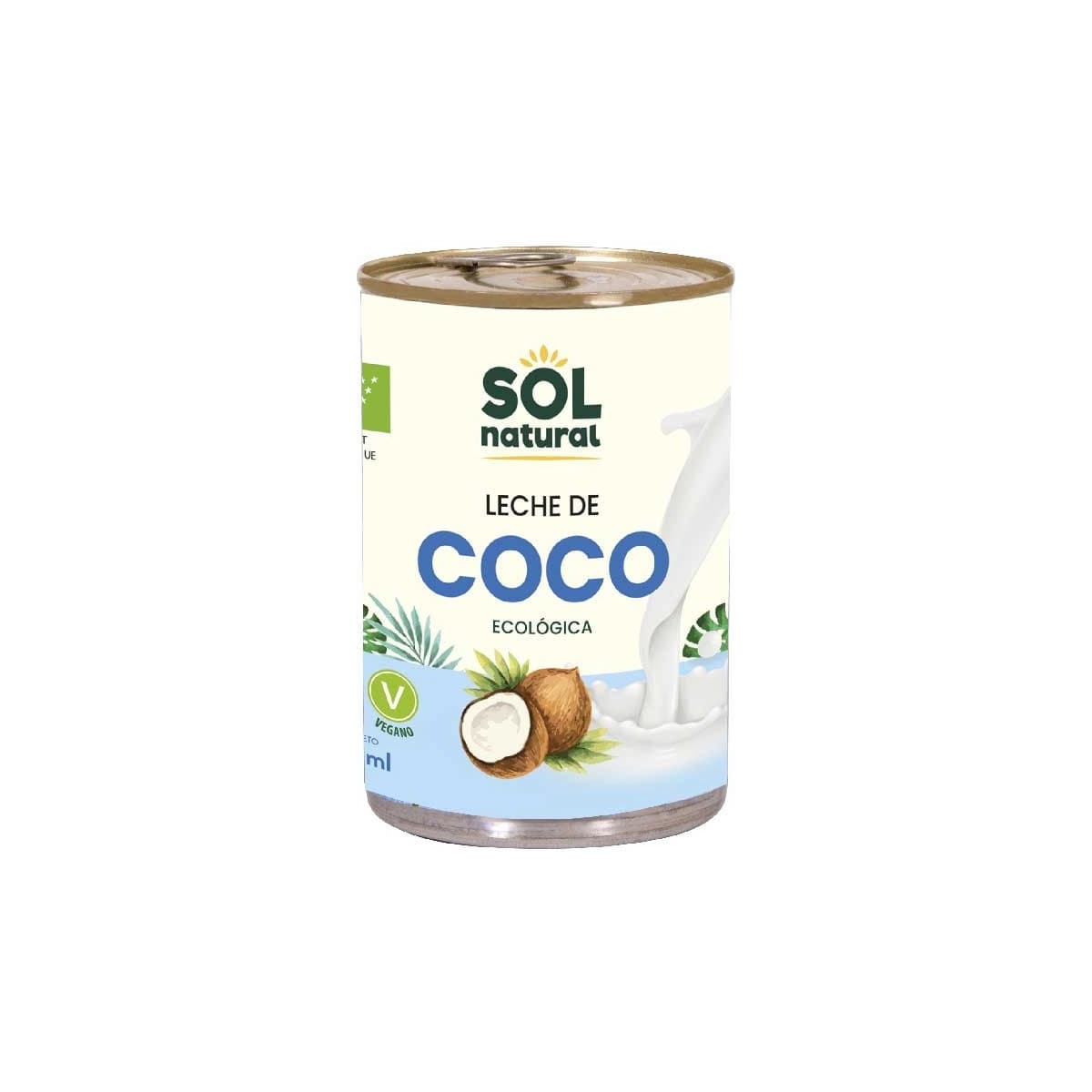 Leche de coco para cocinar lata Bio 400ml Sol Natural