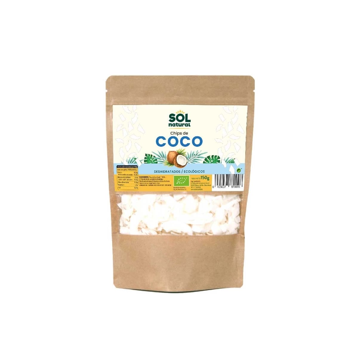 Chips de coco bio 150g Sol natural