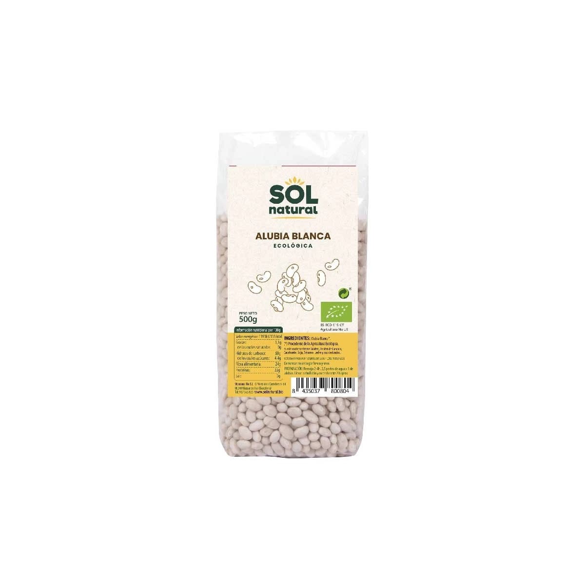 Alubia blanca bio 500 g Sol Natural