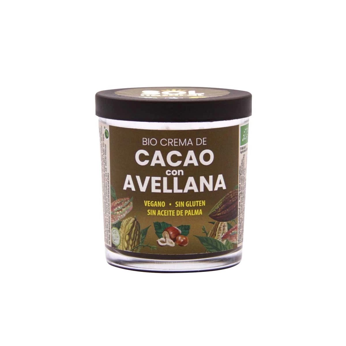 Crema de cacao con avellanas bio 200g Sol natural