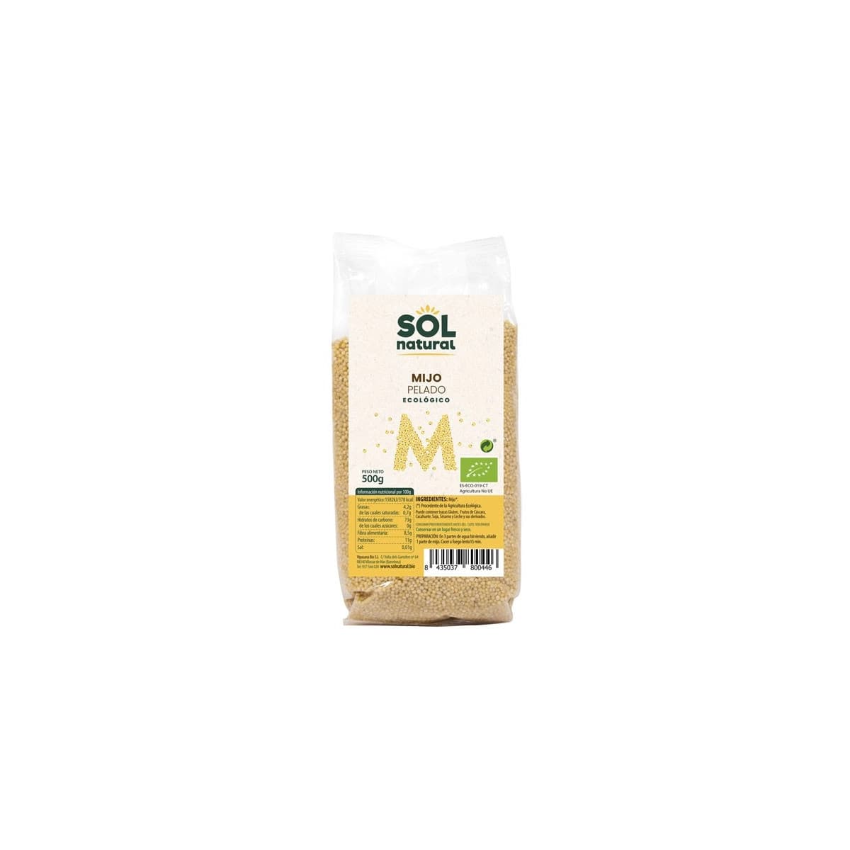 Mijo pelado bio 500g Sol Natural