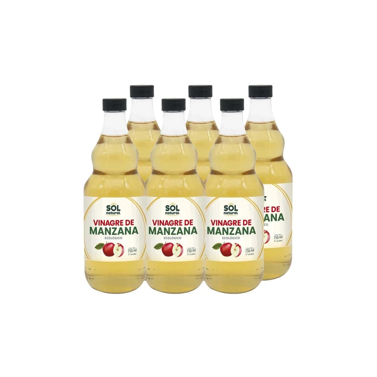 Vinagre de manzana Bio 6x750ml Sol Natural
