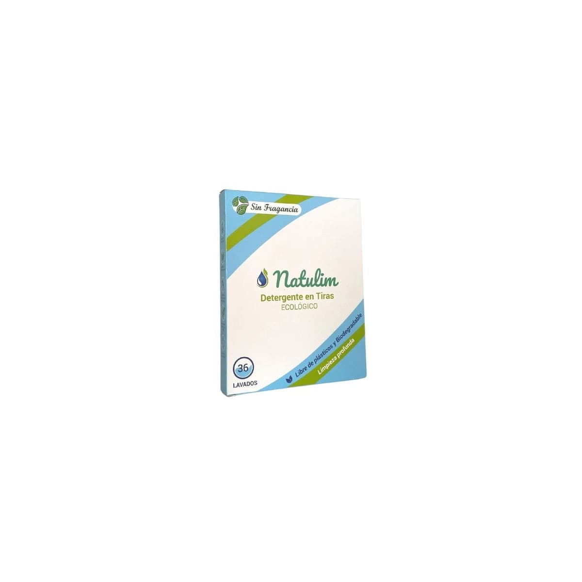 Detergente tiras biodegradable sin fragancia 40 lavados Natulim