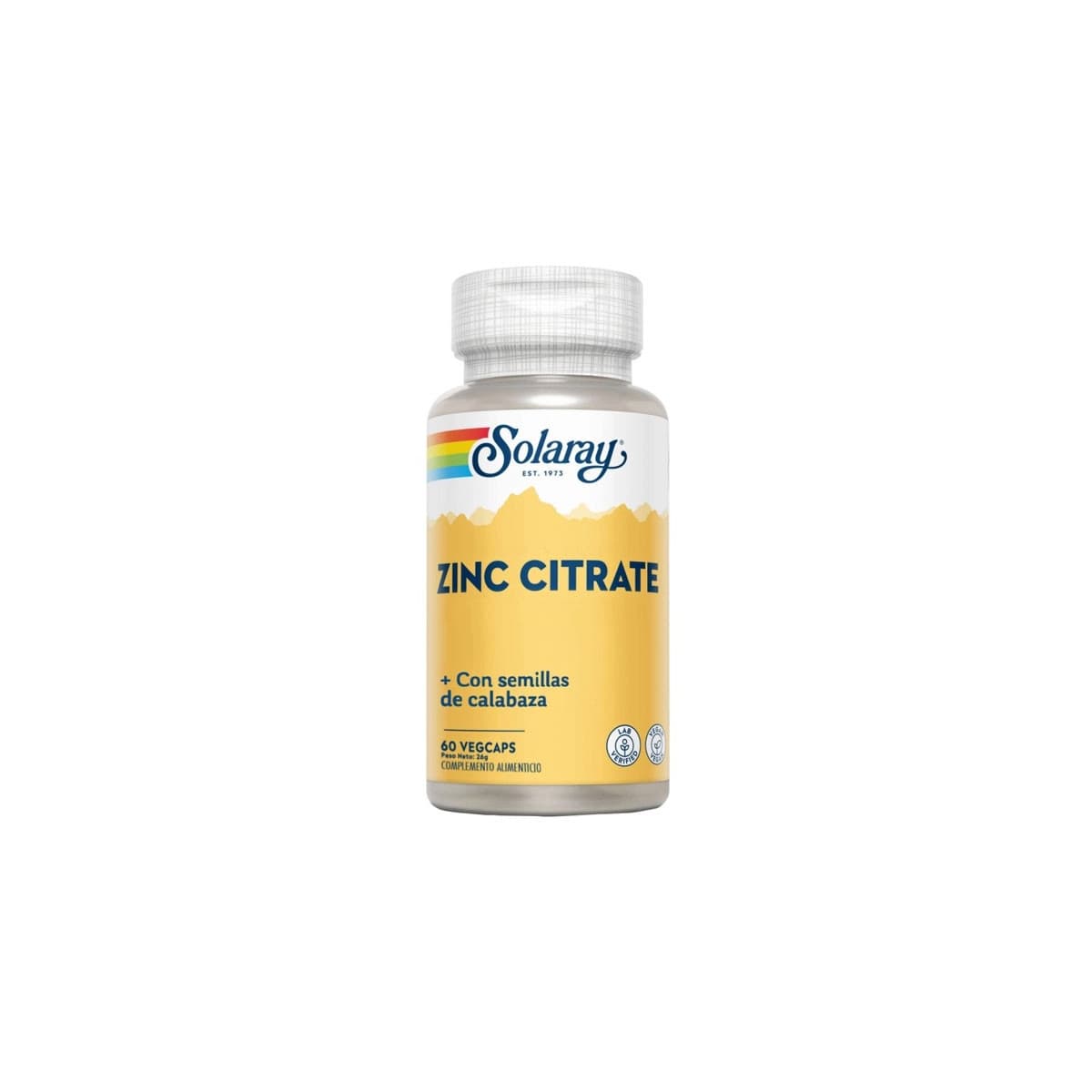 Zinc Citrate + semillas de calabaza 60vcaps Solaray