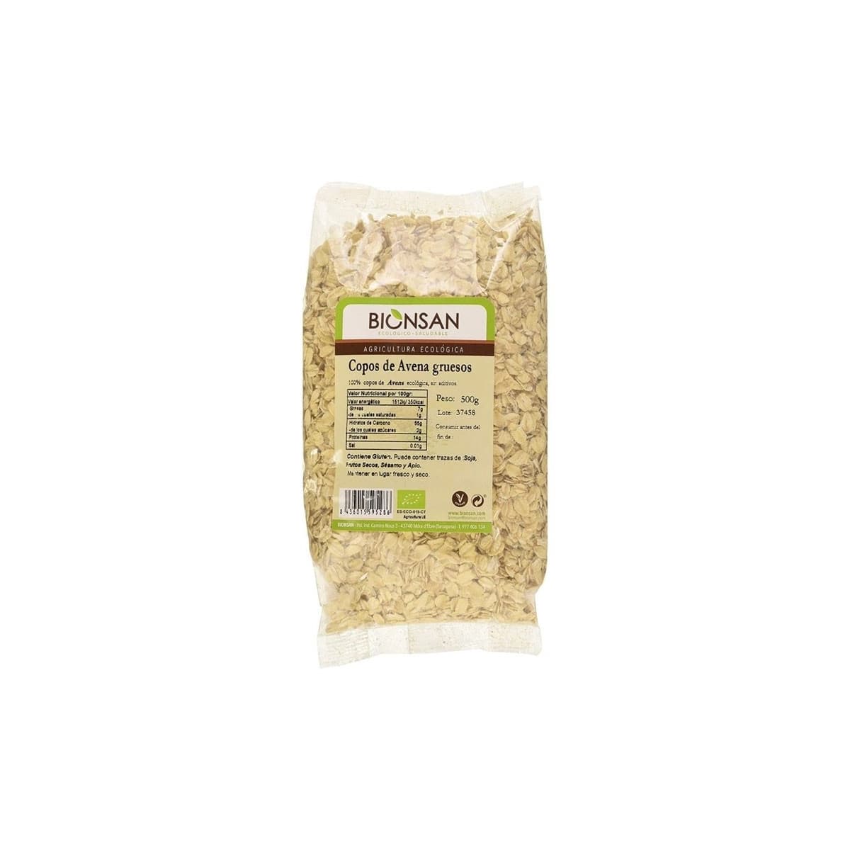 Copos de avena Gruesos bio 500g Bionsan