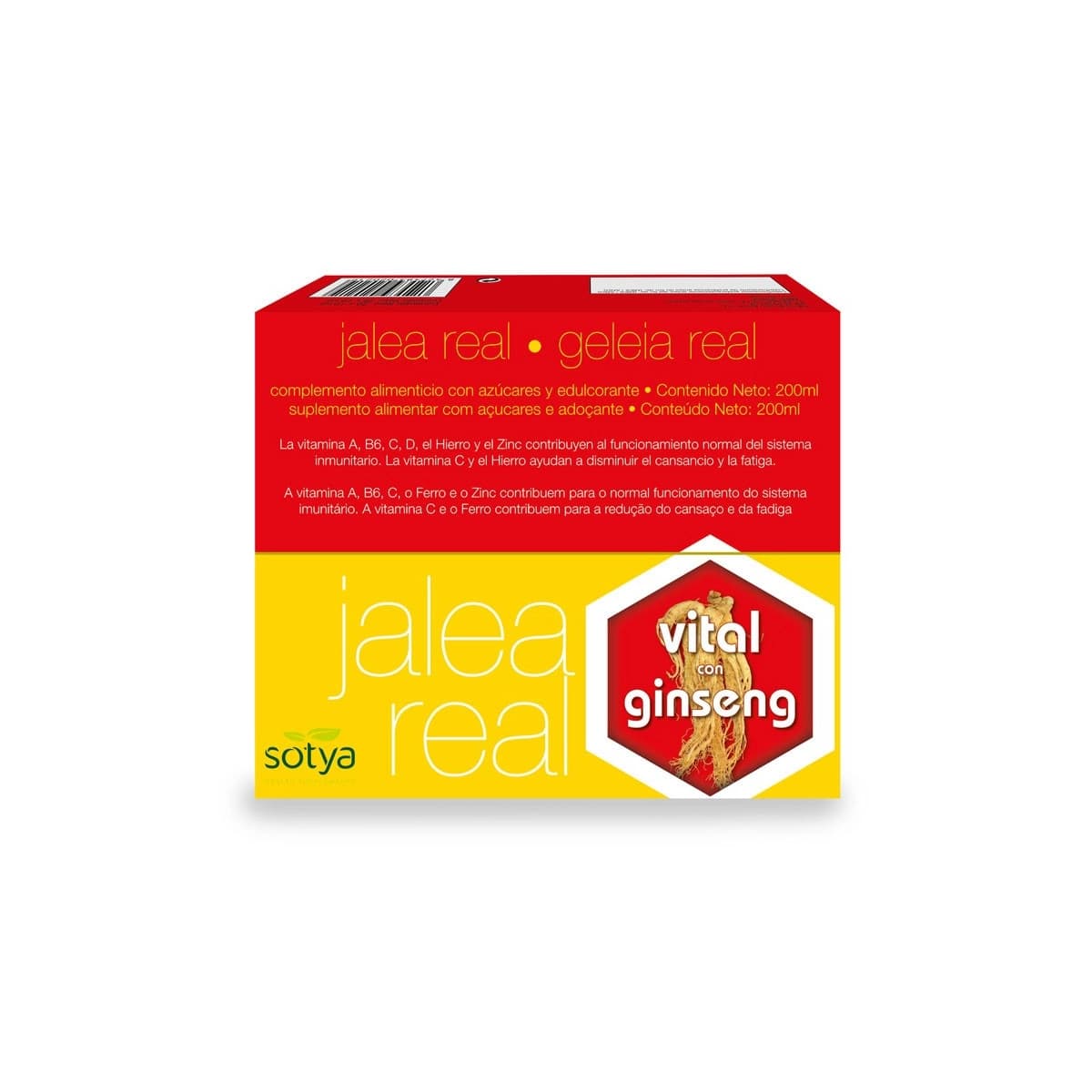 Jalea real vital con ginseng 20 viales Sotya