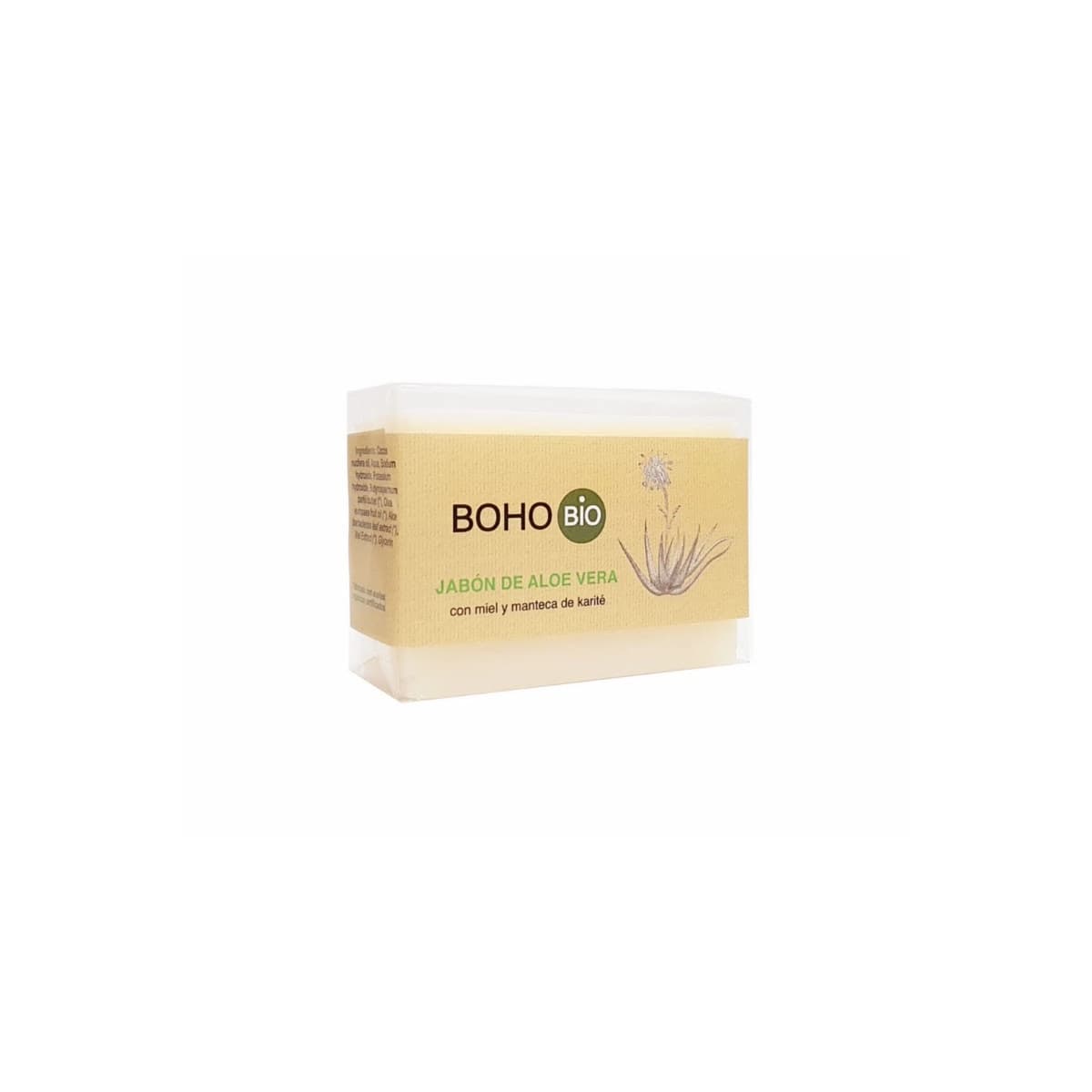 Jabon Aloe vera con miel y manteca de karite Bio 100g BOHO