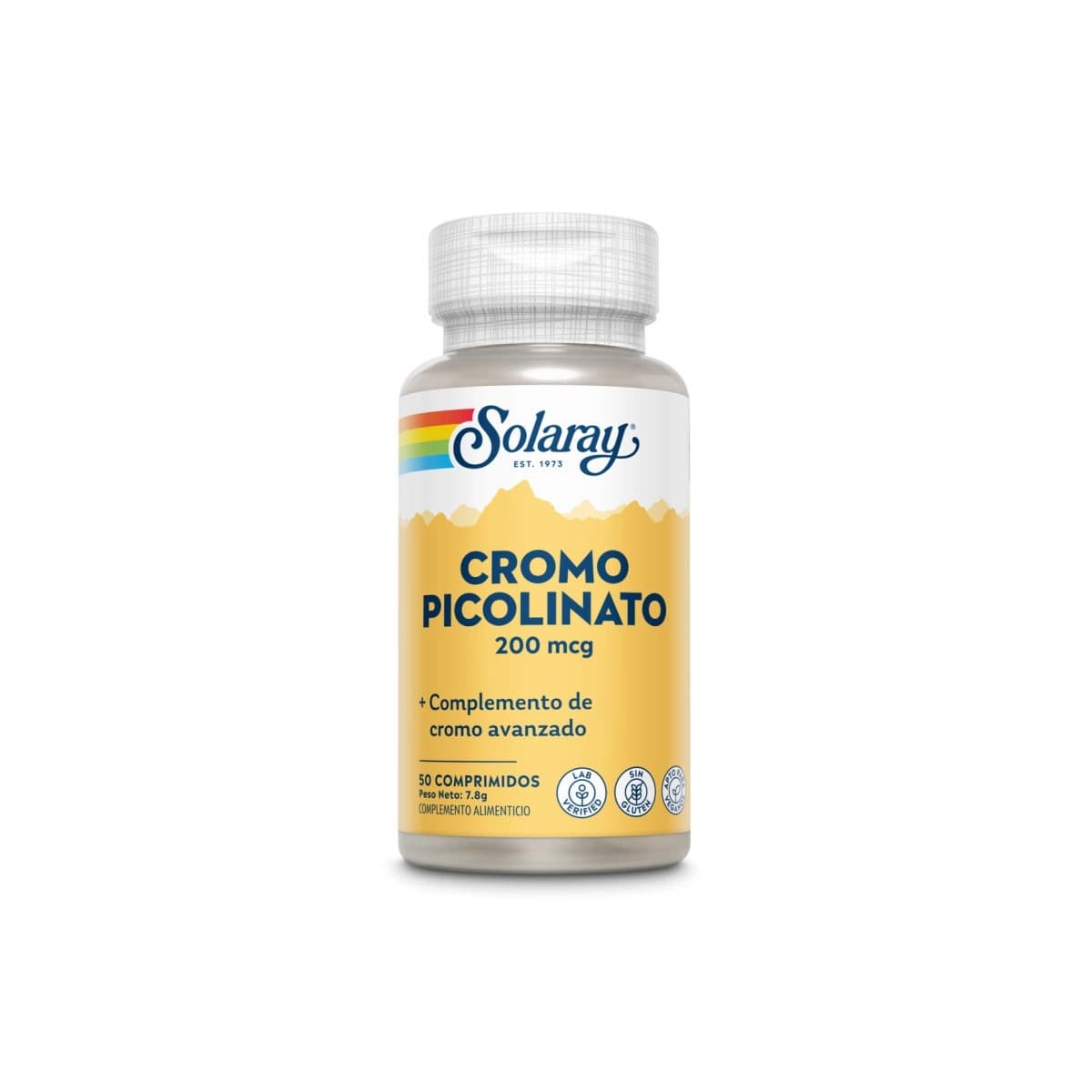 Picolinato de cromo Chromium Picolinate 200mcg 50comp Solaray