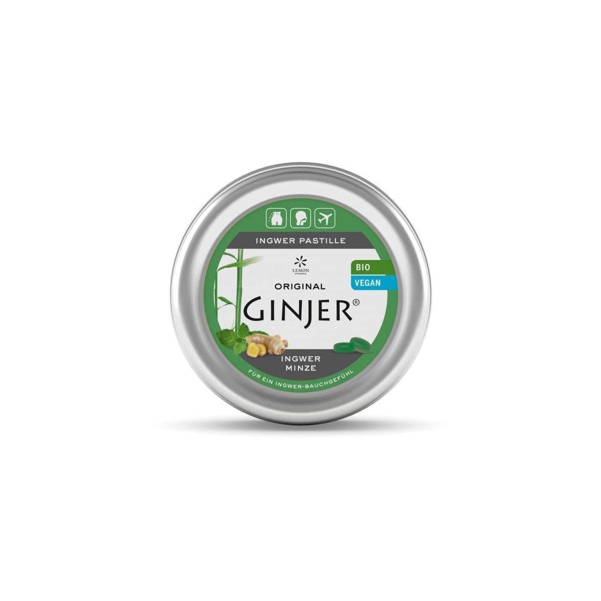Pastillas Ginjer-Menta Bio 40g Lemon Pharma