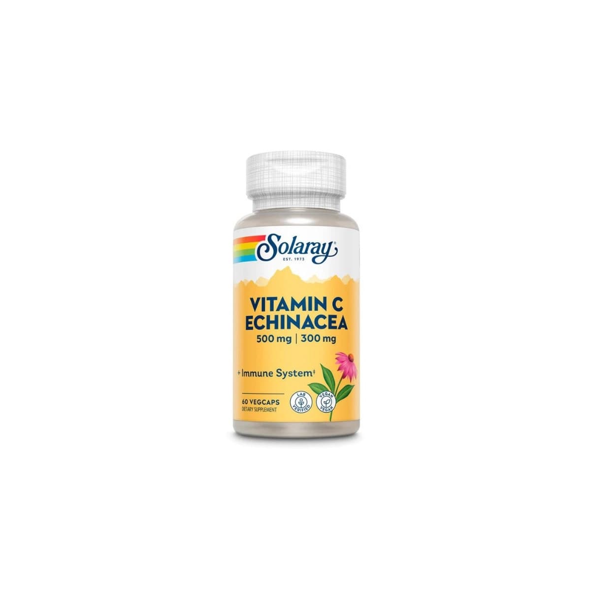 Vitamin C 500mg & Echinacea 300mg 60vcaps Solaray