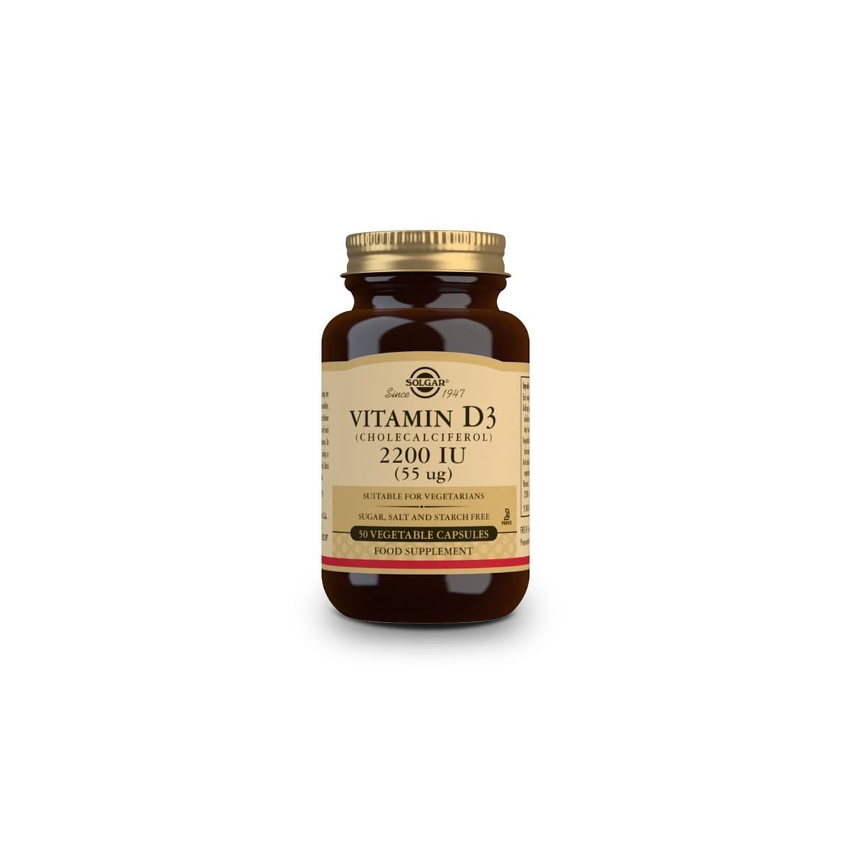 Vitamina D3 2200UI 55mcg 50 vcaps Solgar