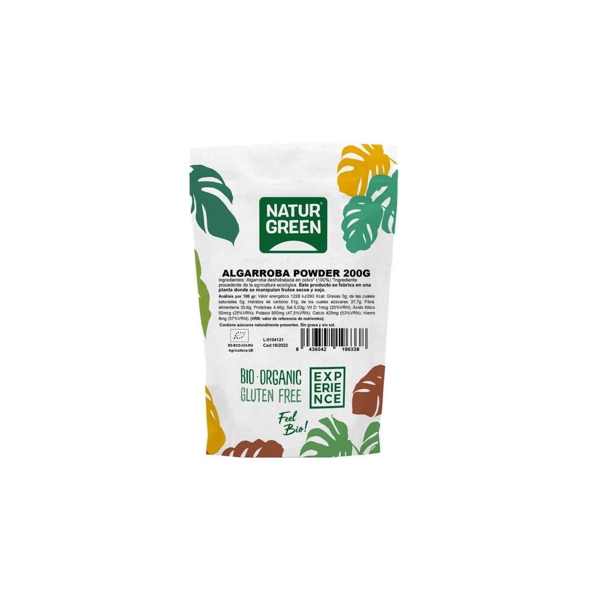Algarroba en polvo (powder) sin gluten Bio 200g Naturgreen
