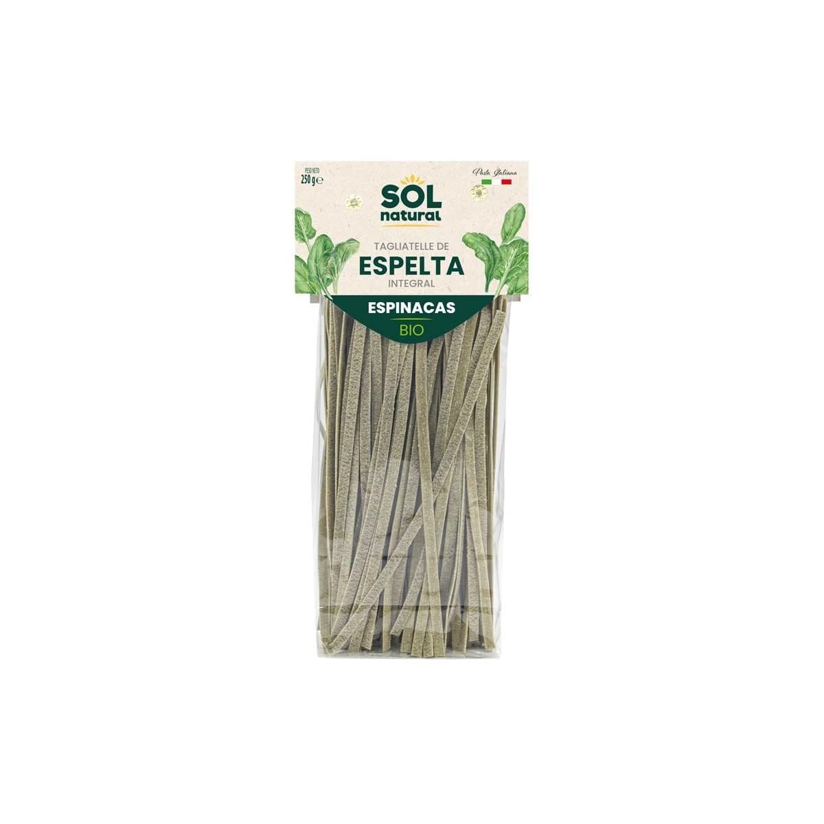 Tagliatelle de espelta con espinacas 250 g Sol Natural