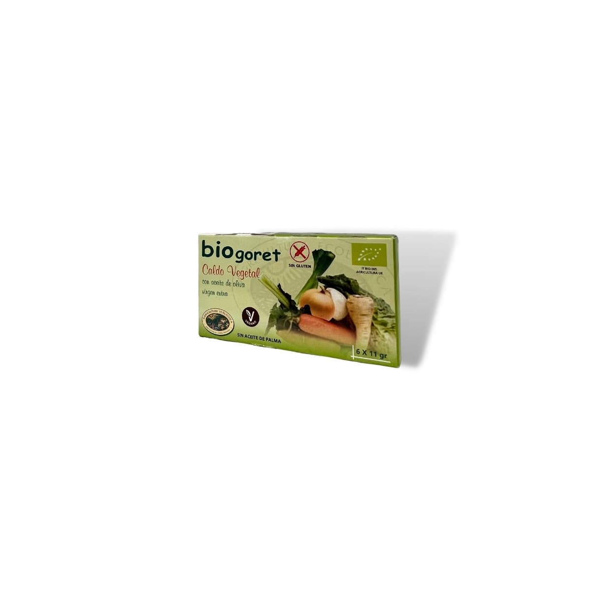 Caldo de verduras en cubitos bio 6x11g BioGoret