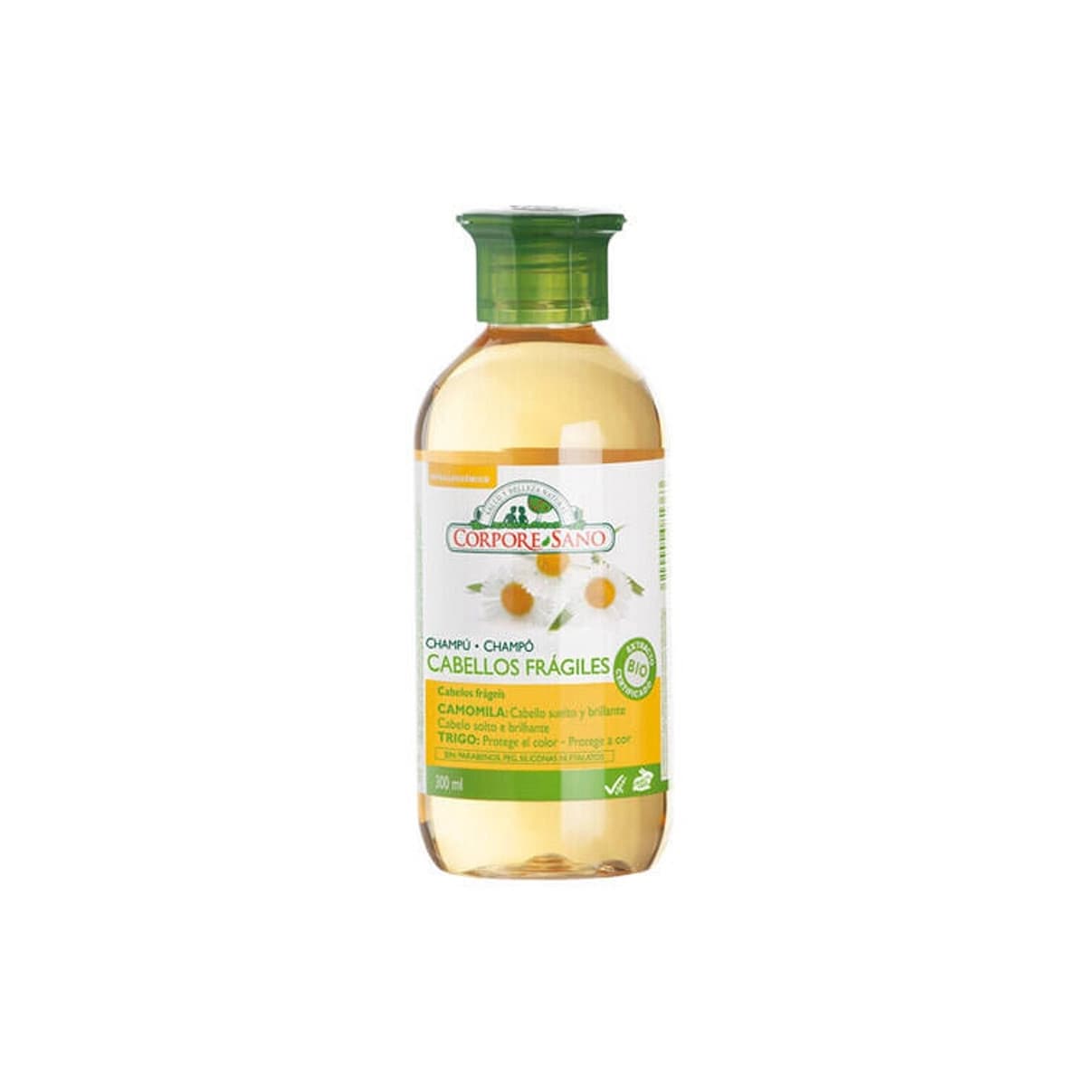 Champu camomila y trigo (fragiles y rubios) 300ml Corpore Sano