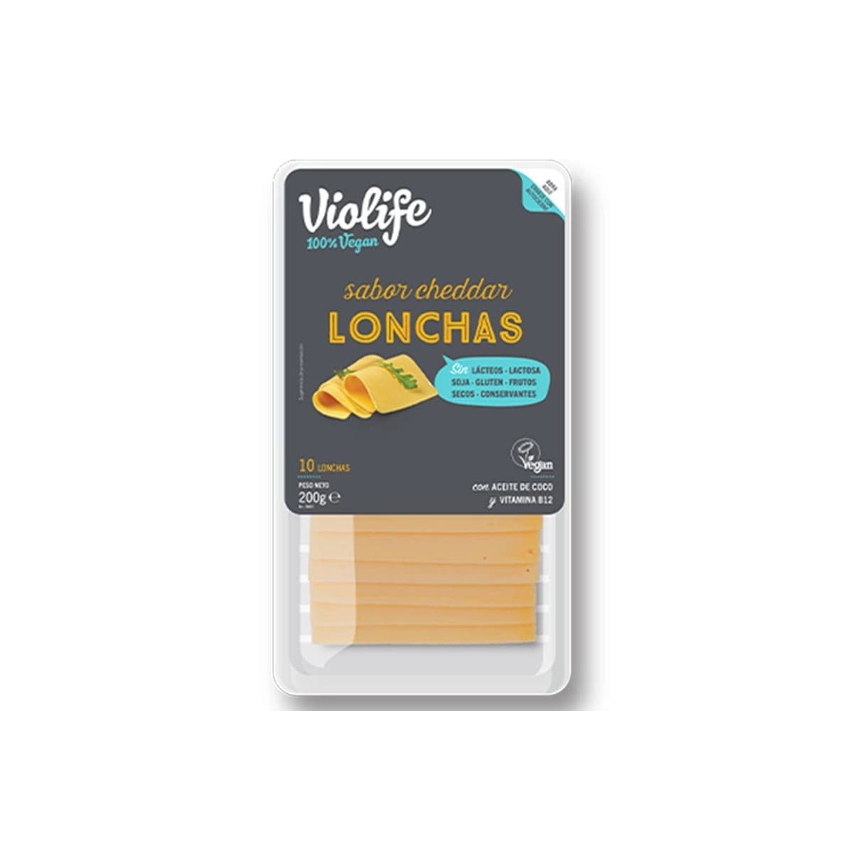 Lonchas veganas sabor cheddar 200gr Violife