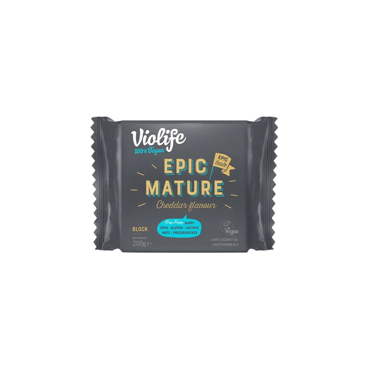 Queso bloque Epic mature cheddar 200gr Violife