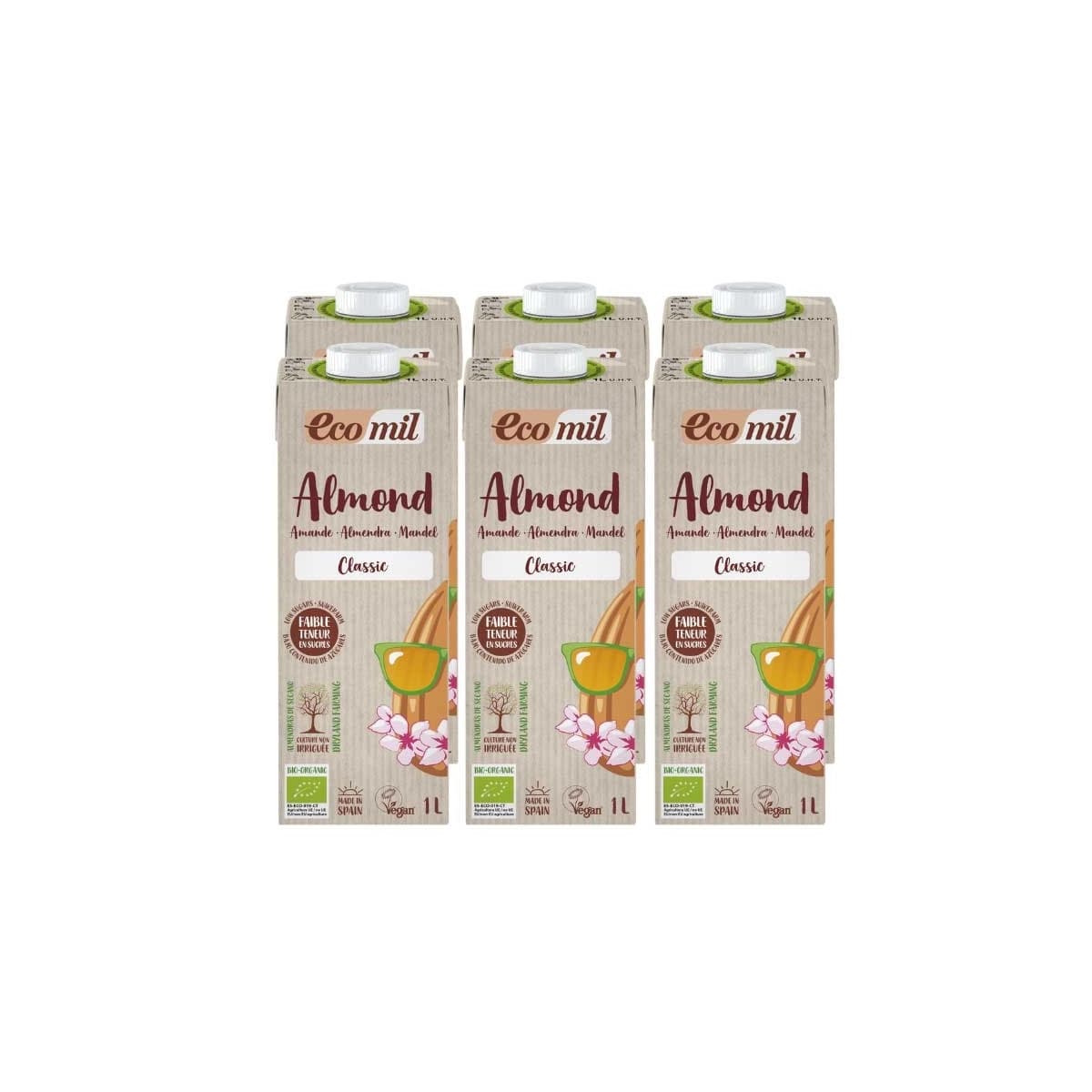 Bebida de almendras classic Bio 6x1L Ecomil