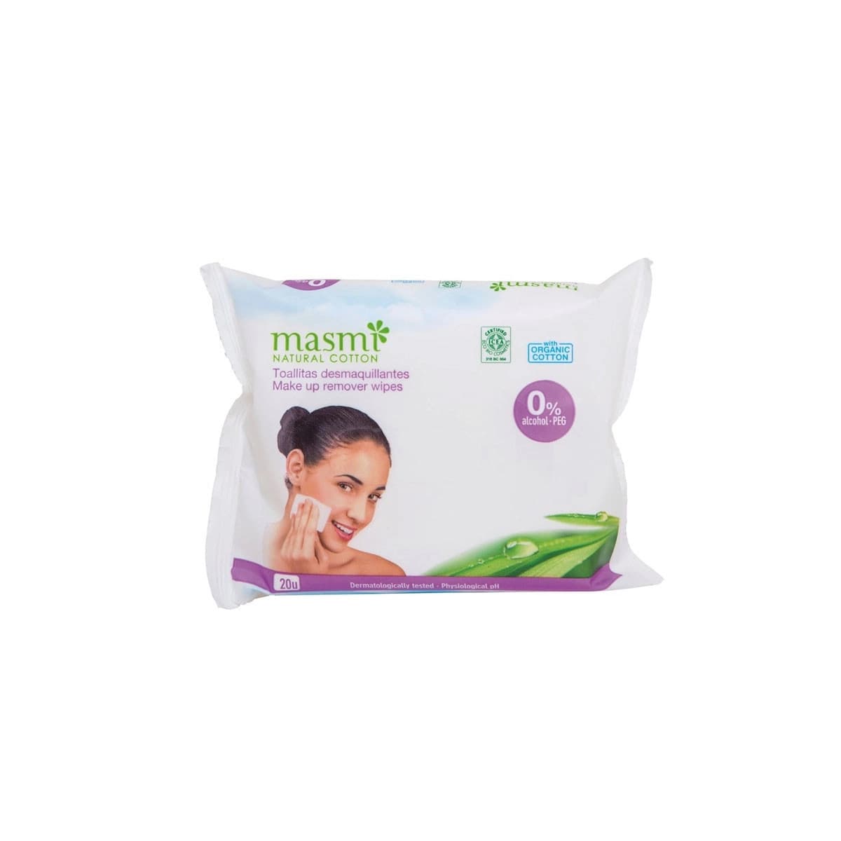 Toallitas desmaquillantes bio 20ud Masmi