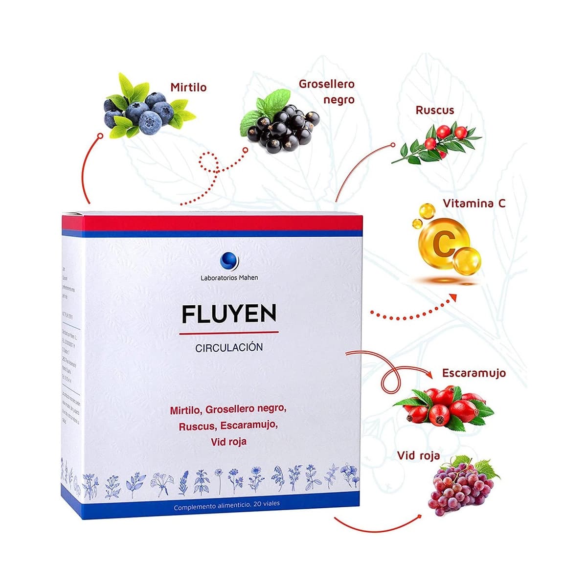 Fluyen 20 viales (circulacion) Mahen