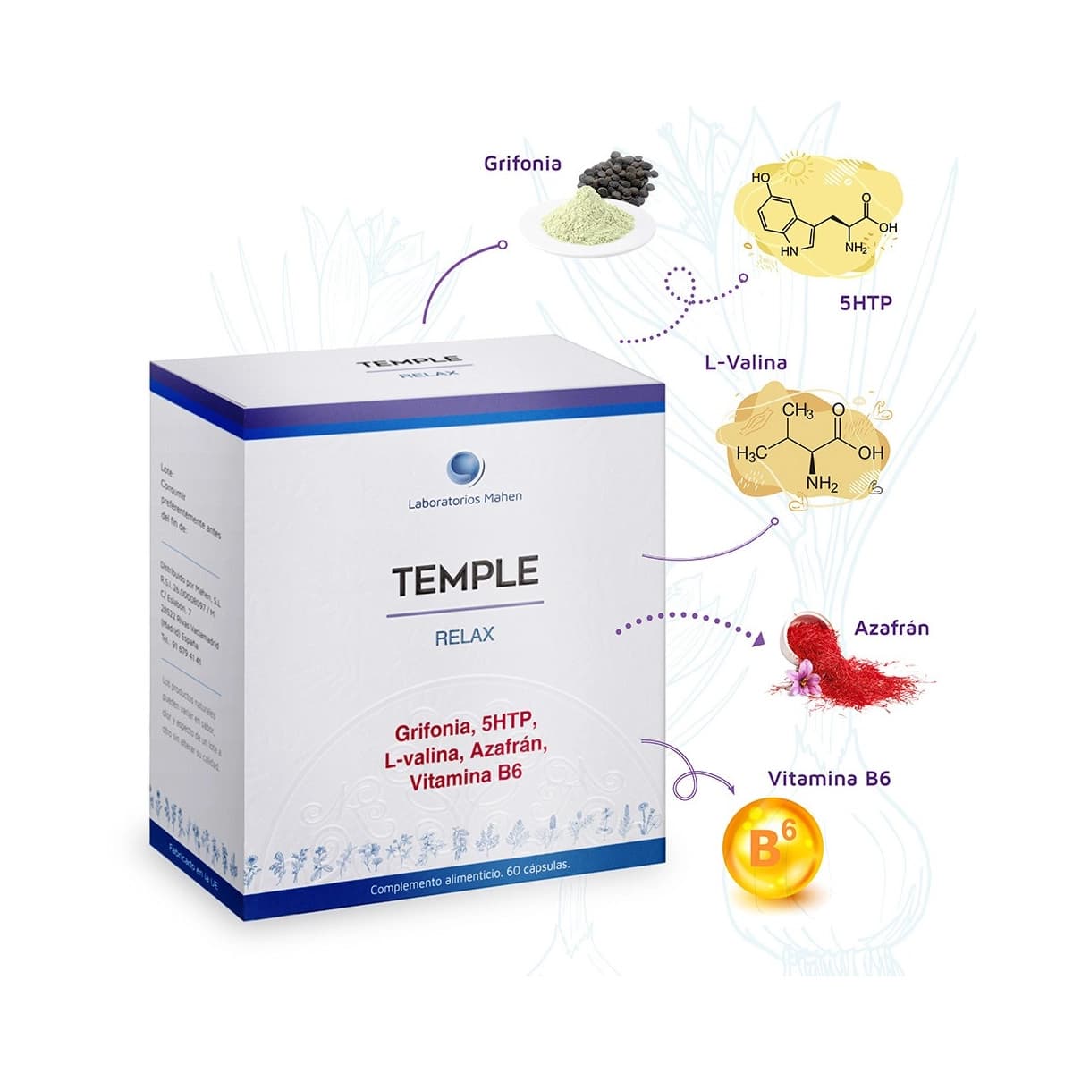 Temple Relax 60 capsulas Mahen