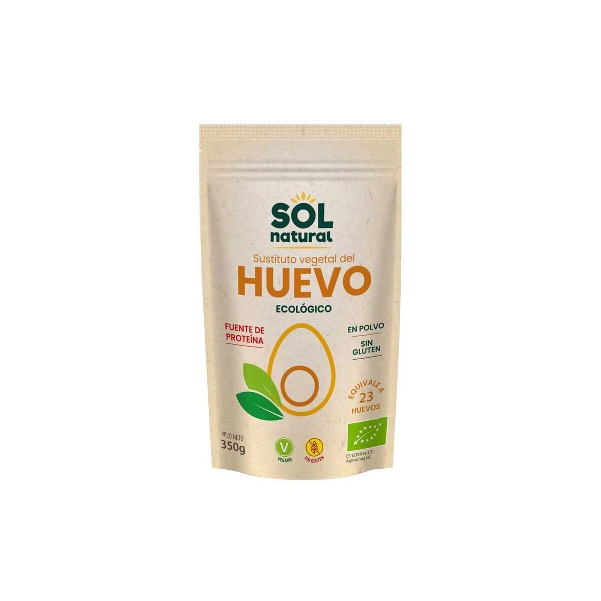 Sustituto vegetal del Huevo en polvo bio 350g Sol Natural