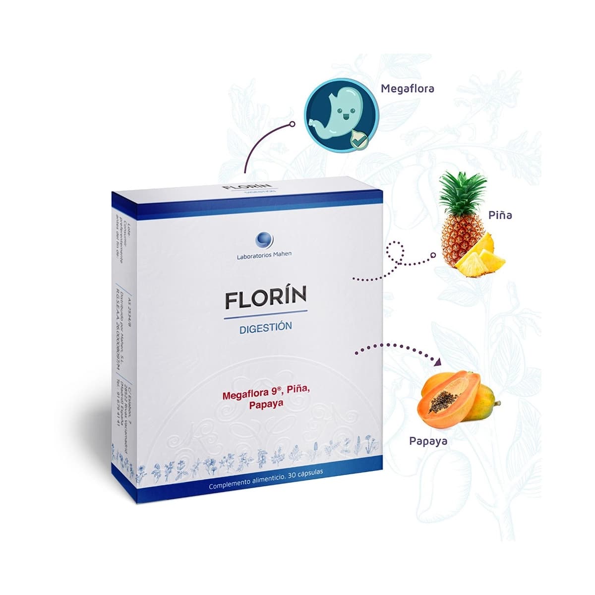 Florin (digestion) 30 capsulas Mahen