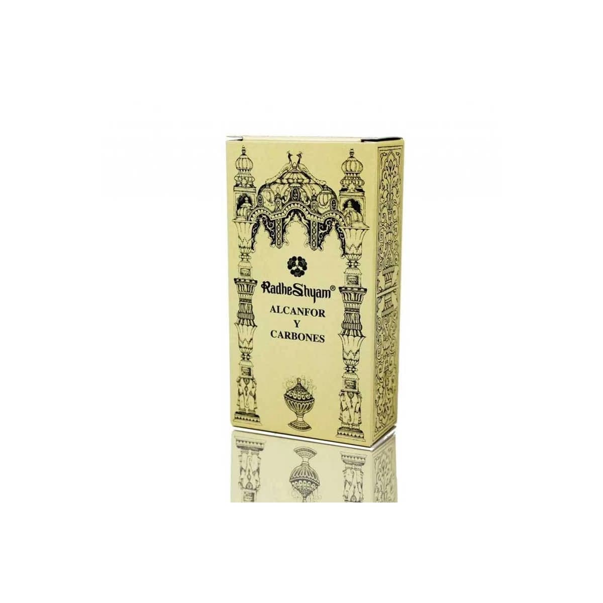 Incienso Alcanfor 50g y Carbones 10u Radhe Shyam