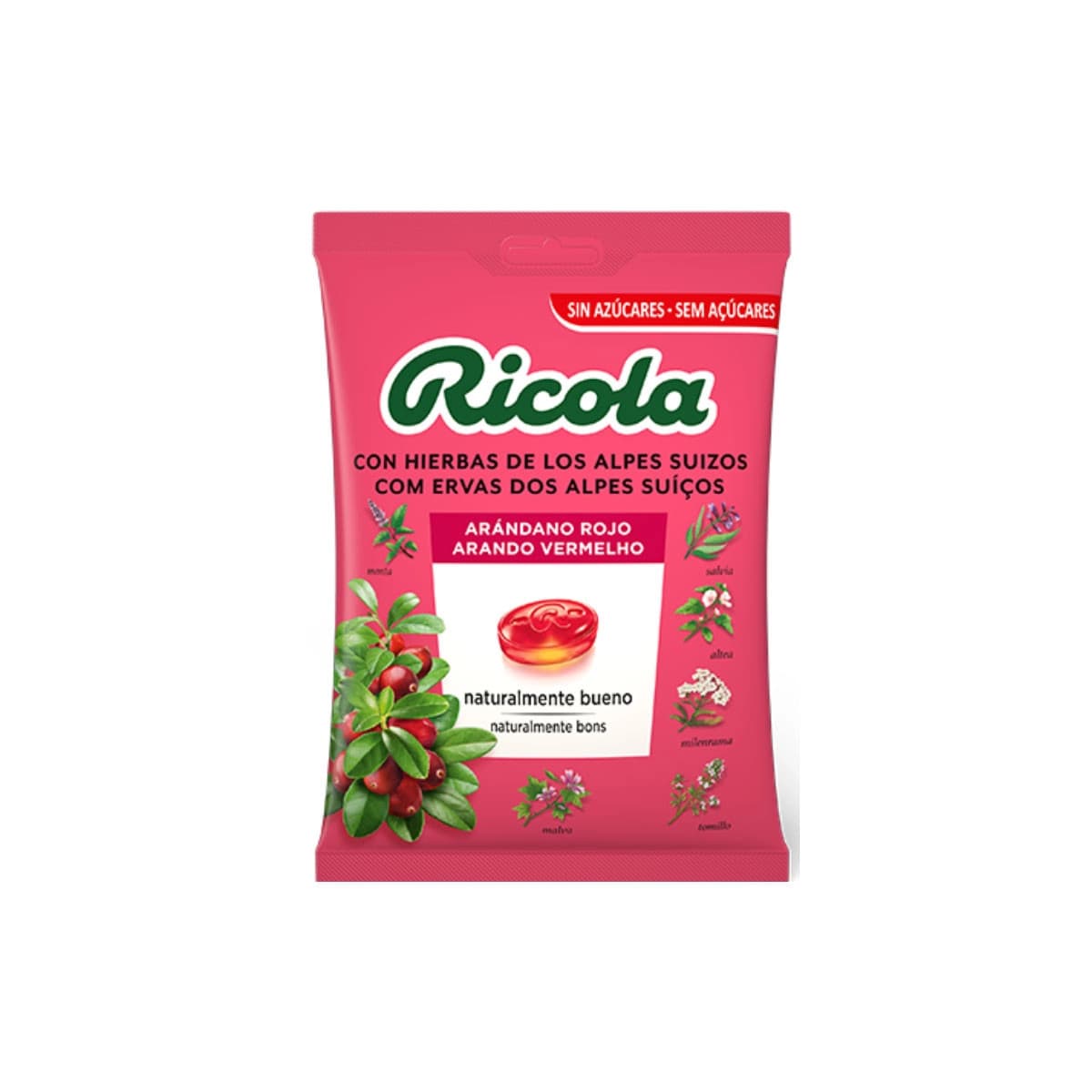Bolsa de caramelos Arandano 70 g Ricola