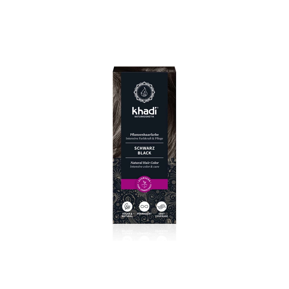 Tinte herbal Negro 100g Khadi