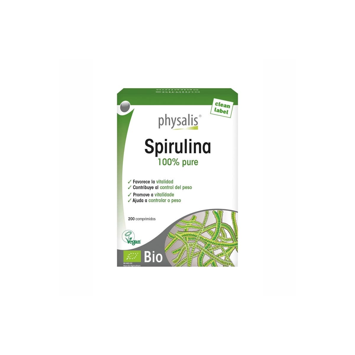 Spirulina Bio 200 comprimidos Physalis